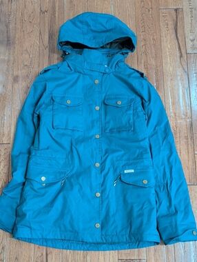 Holden Bright Teal Snap-Front Snow Ski Jacket